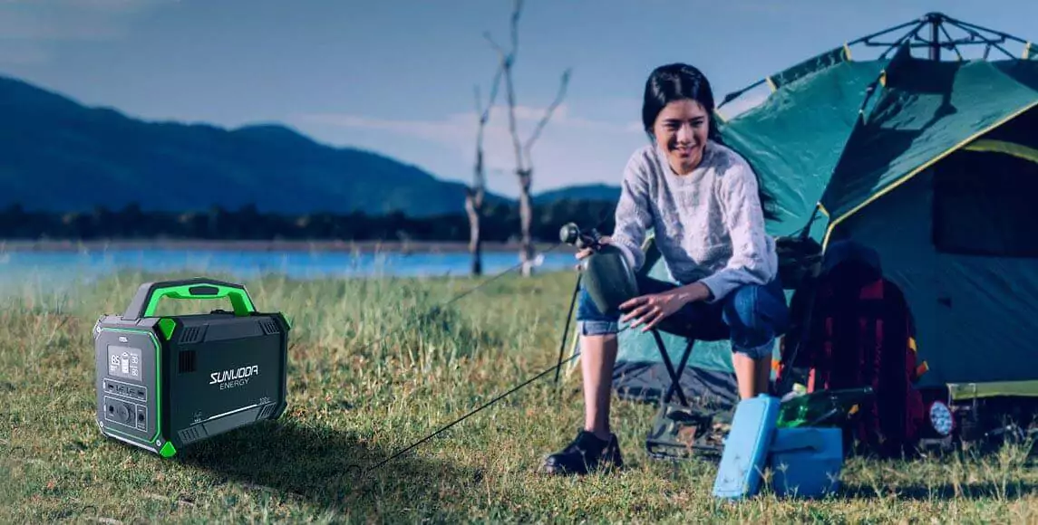sunwoda portable power station for camping